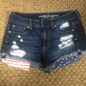 American Eagle American Flag Pocket Shorts